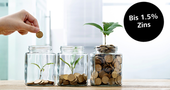 Bis 1.5% Zins – machen Sie mehr aus Ihrer Liquidität