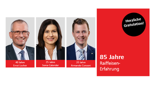 85 Jahre Raiffeisen-Erfahrung auf einem Bild