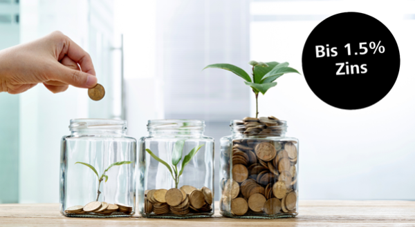 Bis 1.5% Zins – machen Sie mehr aus Ihrer Liquidität